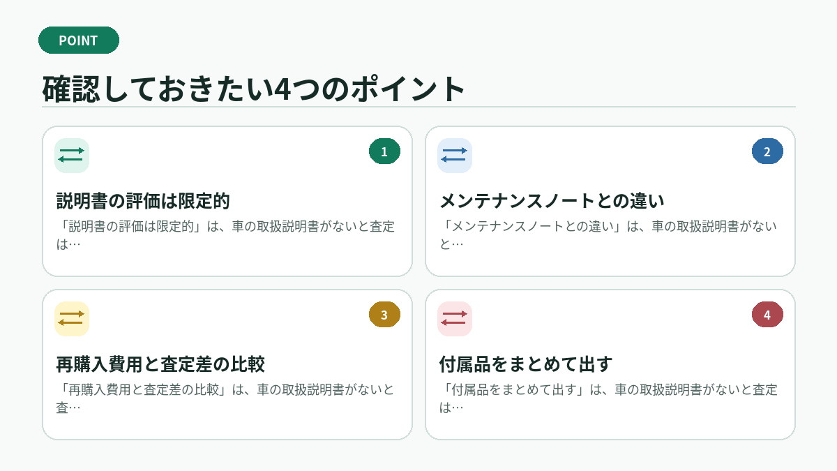 確認しておきたい4つのポイント