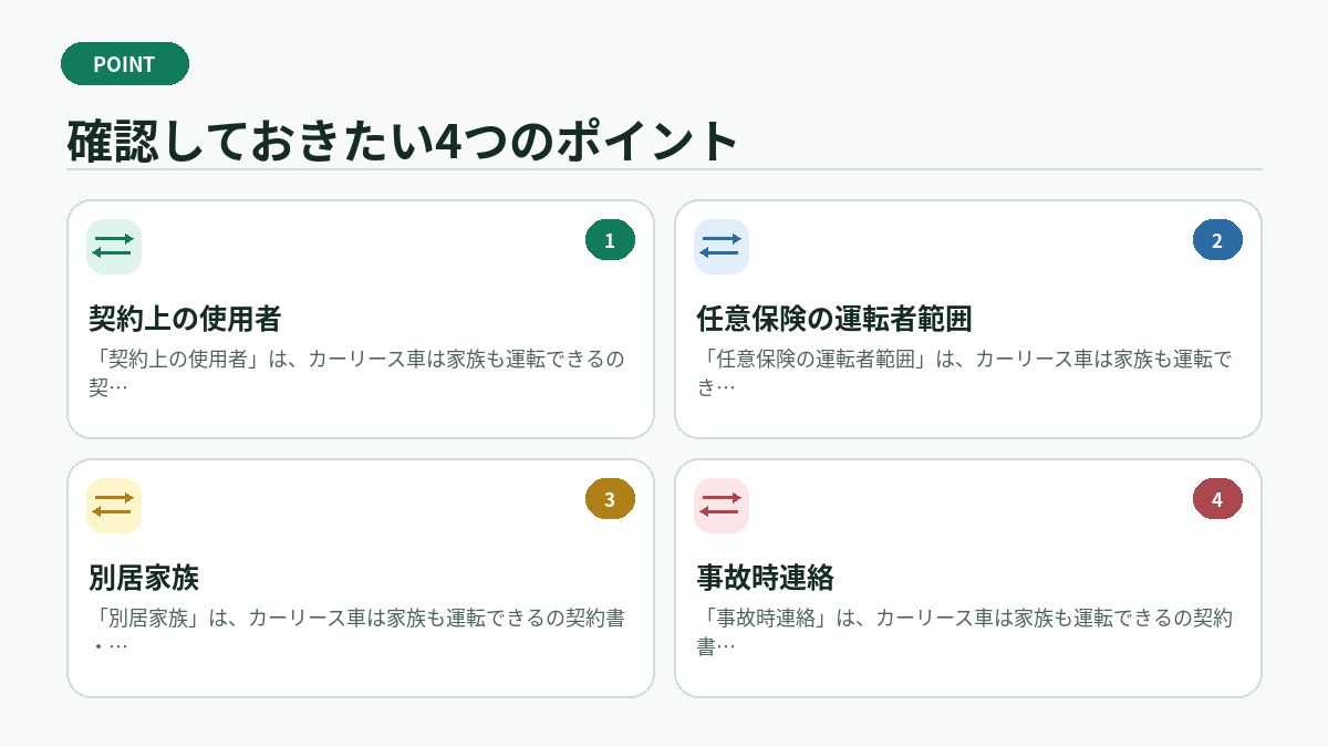 確認しておきたい4つのポイント