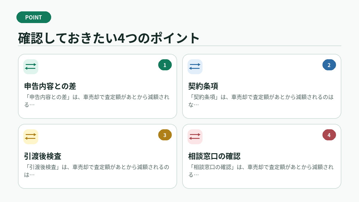 確認しておきたい4つのポイント