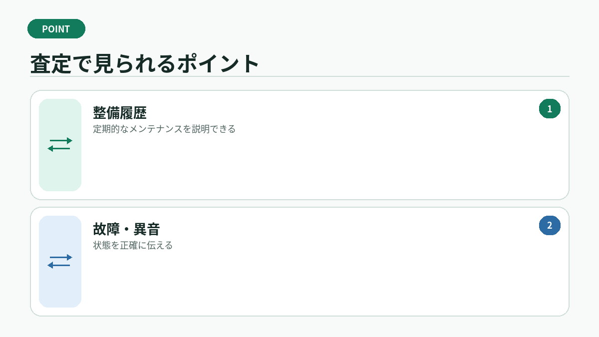 査定で見られるポイント