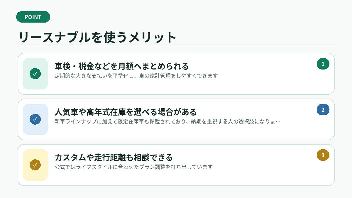 リースナブルを使うメリット