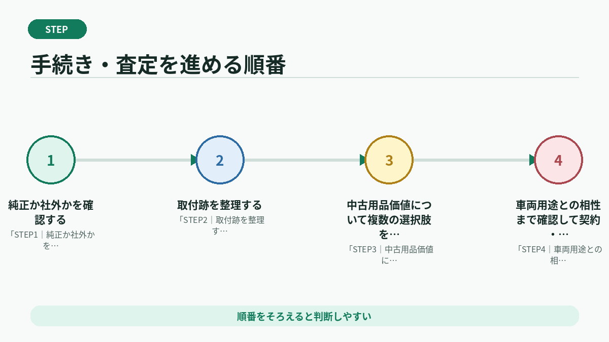 手続き・査定を進める順番