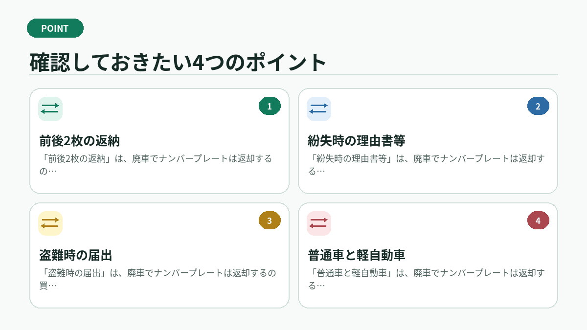 確認しておきたい4つのポイント
